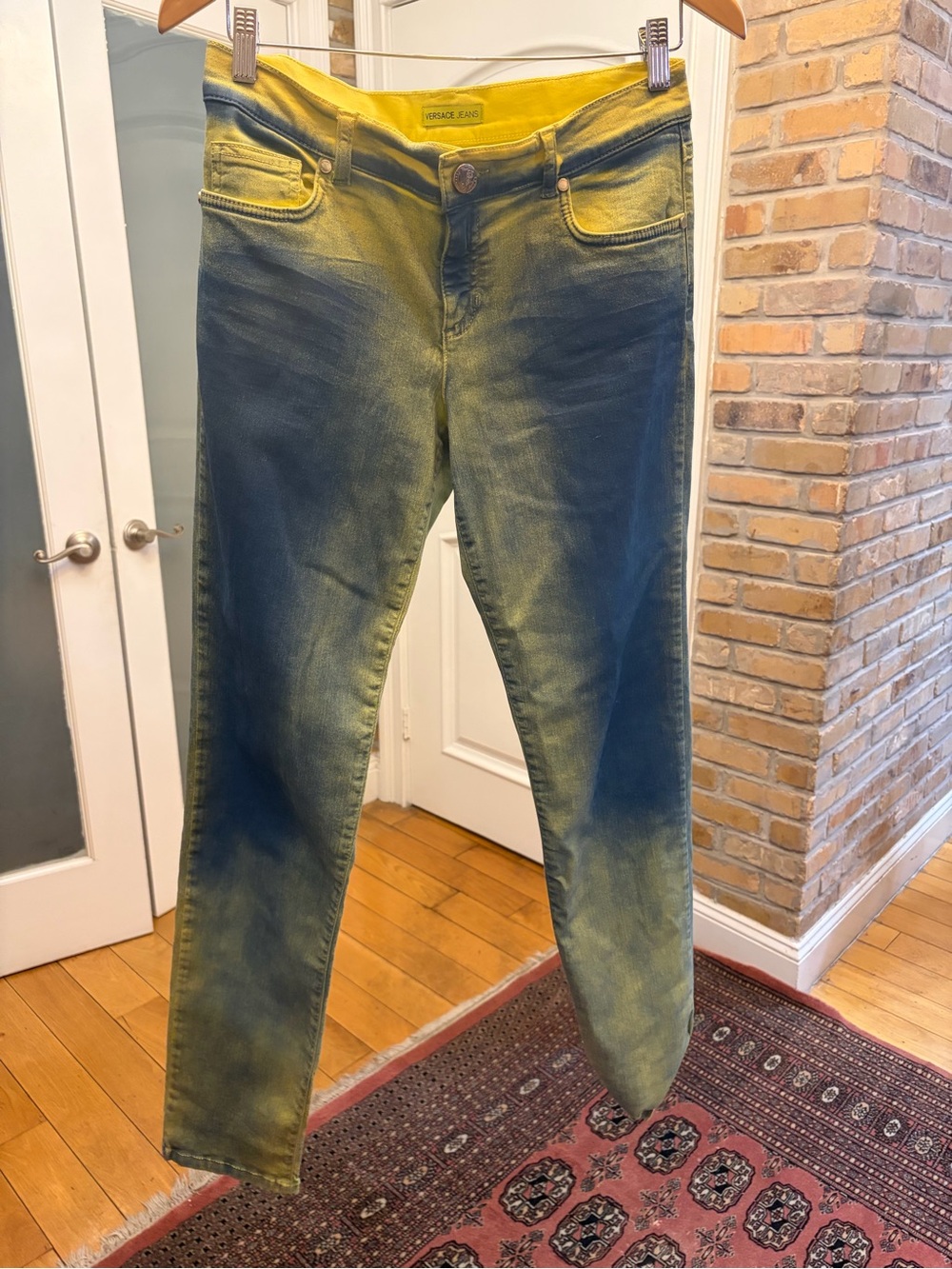 Versace Jeans Collection Yellow & Blue Ombre Jeans
